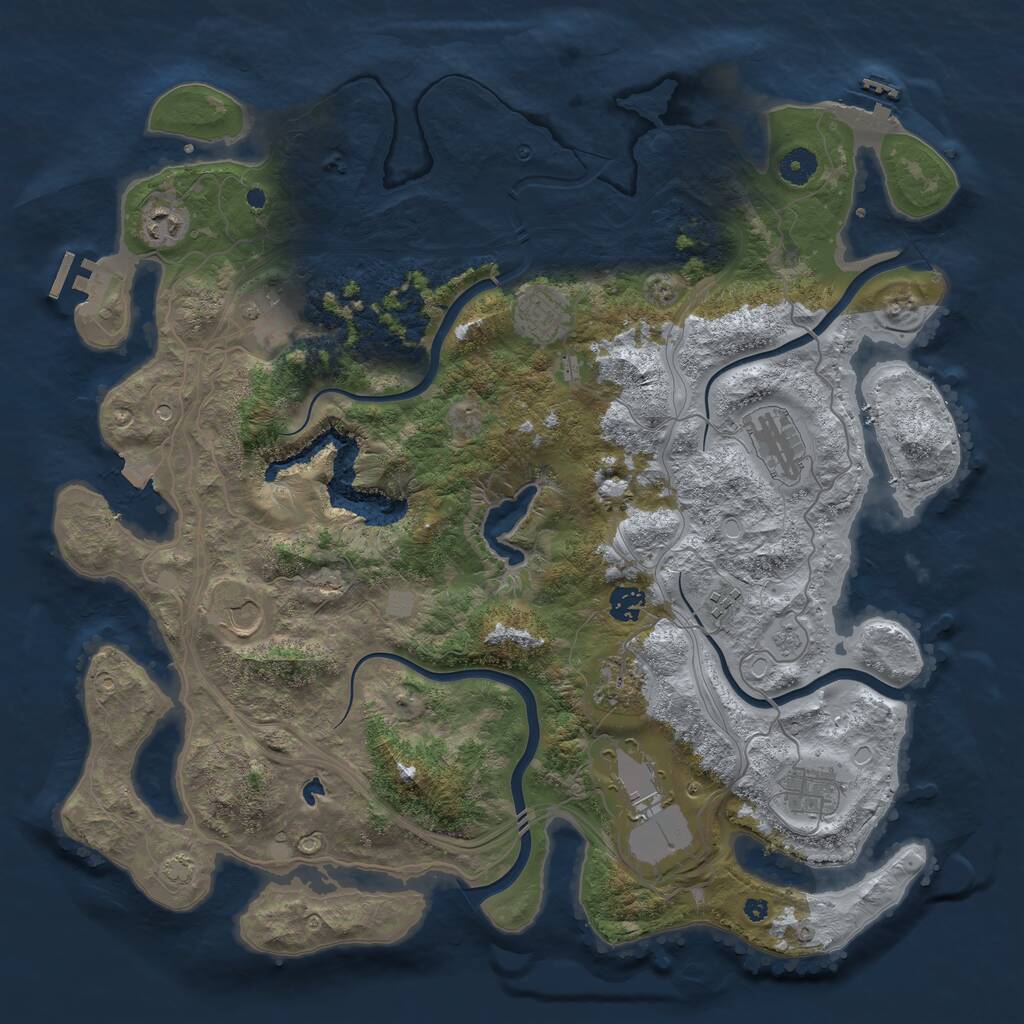 Rust Map: Procedural Map, Size: 4250, Seed: 52356425, 16 Monuments