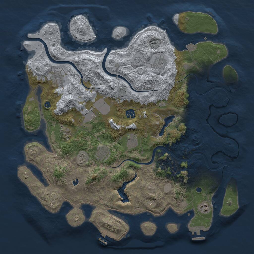 Rust Map: Procedural Map, Size: 4000, Seed: 1881849529, 15 Monuments