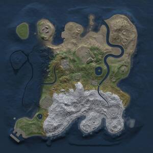 Thumbnail Rust Map: Procedural Map, Size: 2800, Seed: 2092793193, 11 Monuments
