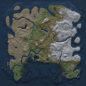 Thumbnail Rust Map: Procedural Map, Size: 4500, Seed: 1979040125, 16 Monuments