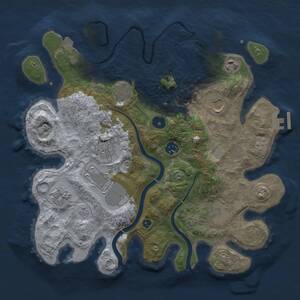 Thumbnail Rust Map: Procedural Map, Size: 3500, Seed: 70990, 16 Monuments