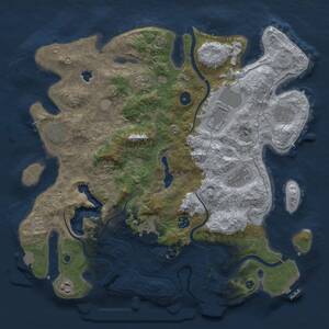 Thumbnail Rust Map: Procedural Map, Size: 4000, Seed: 1678986644, 15 Monuments