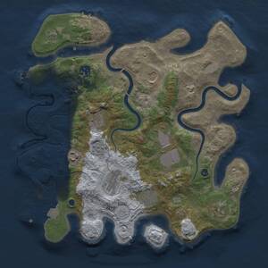 Thumbnail Rust Map: Procedural Map, Size: 3500, Seed: 870077206, 14 Monuments