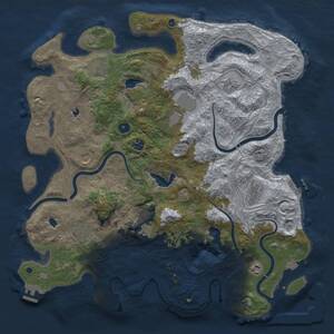 Thumbnail Rust Map: Procedural Map, Size: 4500, Seed: 2001155, 16 Monuments