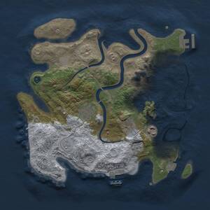 Thumbnail Rust Map: Procedural Map, Size: 3000, Seed: 1028786728, 10 Monuments