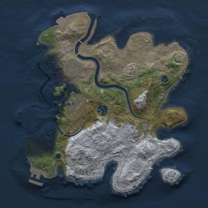 Thumbnail Rust Map: Procedural Map, Size: 3000, Seed: 1095019365, 11 Monuments