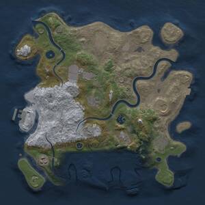 Thumbnail Rust Map: Procedural Map, Size: 3550, Seed: 1202742208, 15 Monuments