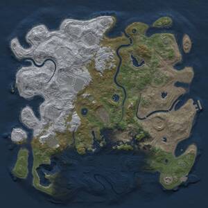 Thumbnail Rust Map: Procedural Map, Size: 4500, Seed: 1298446291, 18 Monuments