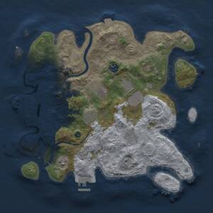Thumbnail Rust Map: Procedural Map, Size: 3500, Seed: 50159, 14 Monuments