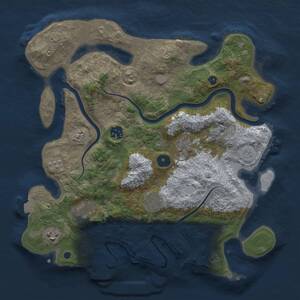 Thumbnail Rust Map: Procedural Map, Size: 3500, Seed: 20547195, 11 Monuments