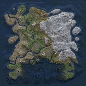 Thumbnail Rust Map: Procedural Map, Size: 3800, Seed: 875022, 15 Monuments