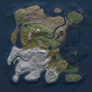Thumbnail Rust Map: Procedural Map, Size: 3000, Seed: 544475774, 11 Monuments