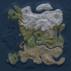Thumbnail Rust Map: Procedural Map, Size: 3500, Seed: 532817437, 13 Monuments