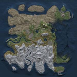 Thumbnail Rust Map: Procedural Map, Size: 3800, Seed: 1393877724, 16 Monuments