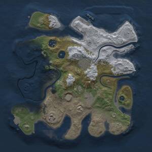 Thumbnail Rust Map: Procedural Map, Size: 3000, Seed: 1295547698, 13 Monuments