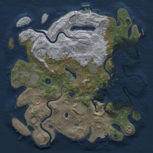 Thumbnail Rust Map: Procedural Map, Size: 4000, Seed: 61905483, 15 Monuments