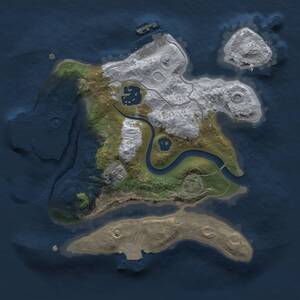 Thumbnail Rust Map: Procedural Map, Size: 2200, Seed: 496408300, 6 Monuments