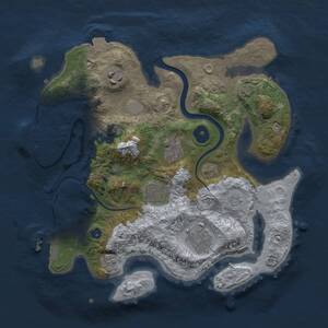 Thumbnail Rust Map: Procedural Map, Size: 3000, Seed: 672036610, 11 Monuments