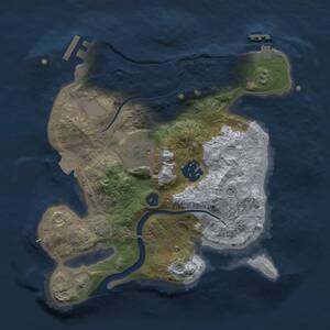 Thumbnail Rust Map: Procedural Map, Size: 2500, Seed: 98765432, 7 Monuments