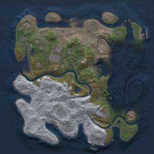 Thumbnail Rust Map: Procedural Map, Size: 3600, Seed: 1603147601, 15 Monuments