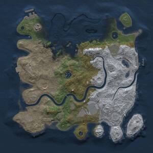 Thumbnail Rust Map: Procedural Map, Size: 3500, Seed: 126786170, 13 Monuments