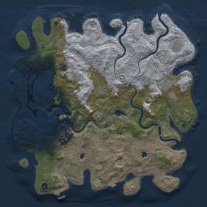 Thumbnail Rust Map: Procedural Map, Size: 4500, Seed: 226195481, 16 Monuments