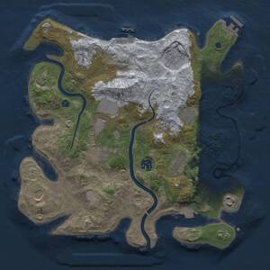 Thumbnail Rust Map: Procedural Map, Size: 3500, Seed: 263704119, 16 Monuments