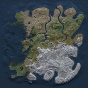 Thumbnail Rust Map: Procedural Map, Size: 4000, Seed: 1942867294, 16 Monuments