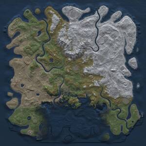 Thumbnail Rust Map: Procedural Map, Size: 5600, Seed: 895384997, 19 Monuments