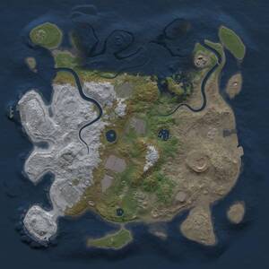 Thumbnail Rust Map: Procedural Map, Size: 3500, Seed: 674567, 14 Monuments