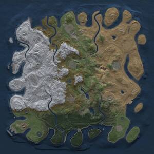 Thumbnail Rust Map: Procedural Map, Size: 4500, Seed: 1500616904, 19 Monuments