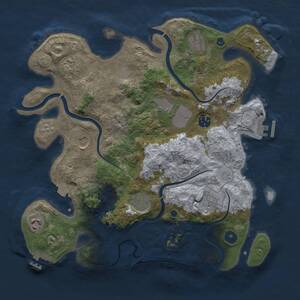 Thumbnail Rust Map: Procedural Map, Size: 3600, Seed: 659652684, 17 Monuments