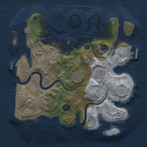 Thumbnail Rust Map: Procedural Map, Size: 3000, Seed: 111234, 13 Monuments