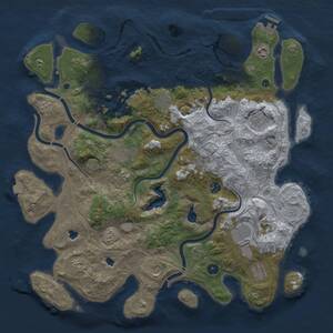 Thumbnail Rust Map: Procedural Map, Size: 4500, Seed: 805892, 16 Monuments