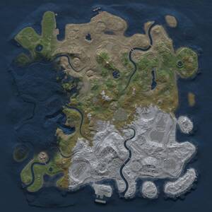 Thumbnail Rust Map: Procedural Map, Size: 4250, Seed: 2019328229, 16 Monuments