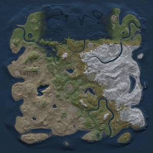 Thumbnail Rust Map: Procedural Map, Size: 4750, Seed: 570523, 17 Monuments
