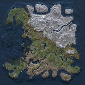 Thumbnail Rust Map: Procedural Map, Size: 4500, Seed: 1503520361, 15 Monuments