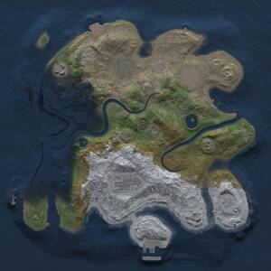 Thumbnail Rust Map: Procedural Map, Size: 3000, Seed: 6680, 11 Monuments