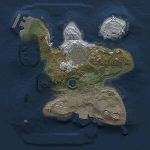 Thumbnail Rust Map: Procedural Map, Size: 2000, Seed: 43436763, 4 Monuments