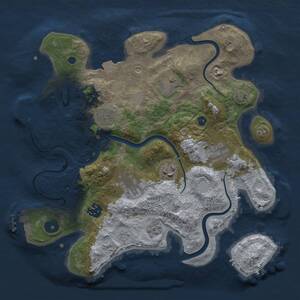 Thumbnail Rust Map: Procedural Map, Size: 3200, Seed: 1308079613, 13 Monuments