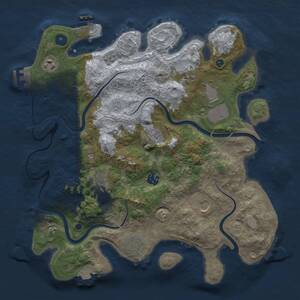 Thumbnail Rust Map: Procedural Map, Size: 3751, Seed: 36593512, 17 Monuments