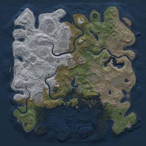 Thumbnail Rust Map: Procedural Map, Size: 4500, Seed: 1990596973, 17 Monuments