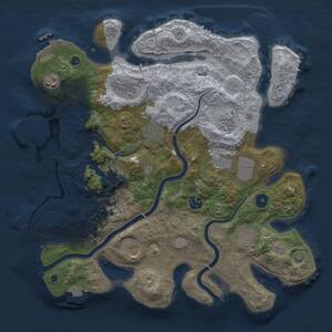 Thumbnail Rust Map: Procedural Map, Size: 3750, Seed: 1281694561, 16 Monuments