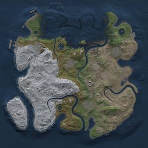Thumbnail Rust Map: Procedural Map, Size: 3500, Seed: 70308, 15 Monuments