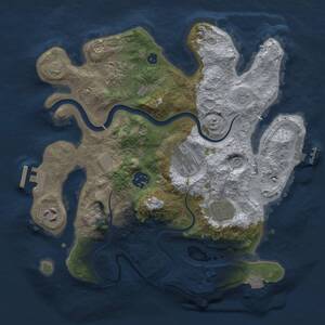 Thumbnail Rust Map: Procedural Map, Size: 3000, Seed: 1918571431, 12 Monuments