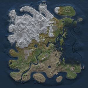 Thumbnail Rust Map: Procedural Map, Size: 4000, Seed: 1787961696, 15 Monuments