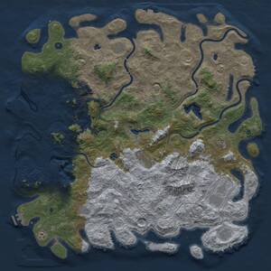 Thumbnail Rust Map: Procedural Map, Size: 5500, Seed: 987654321, 17 Monuments