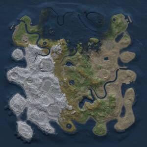 Thumbnail Rust Map: Procedural Map, Size: 4000, Seed: 1210488532, 15 Monuments