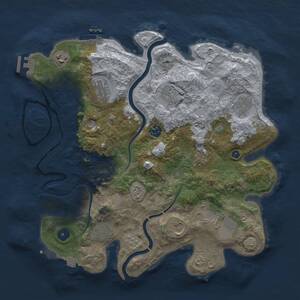 Thumbnail Rust Map: Procedural Map, Size: 3750, Seed: 69464, 16 Monuments