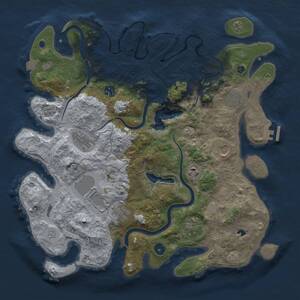 Thumbnail Rust Map: Procedural Map, Size: 4000, Seed: 20260829, 14 Monuments